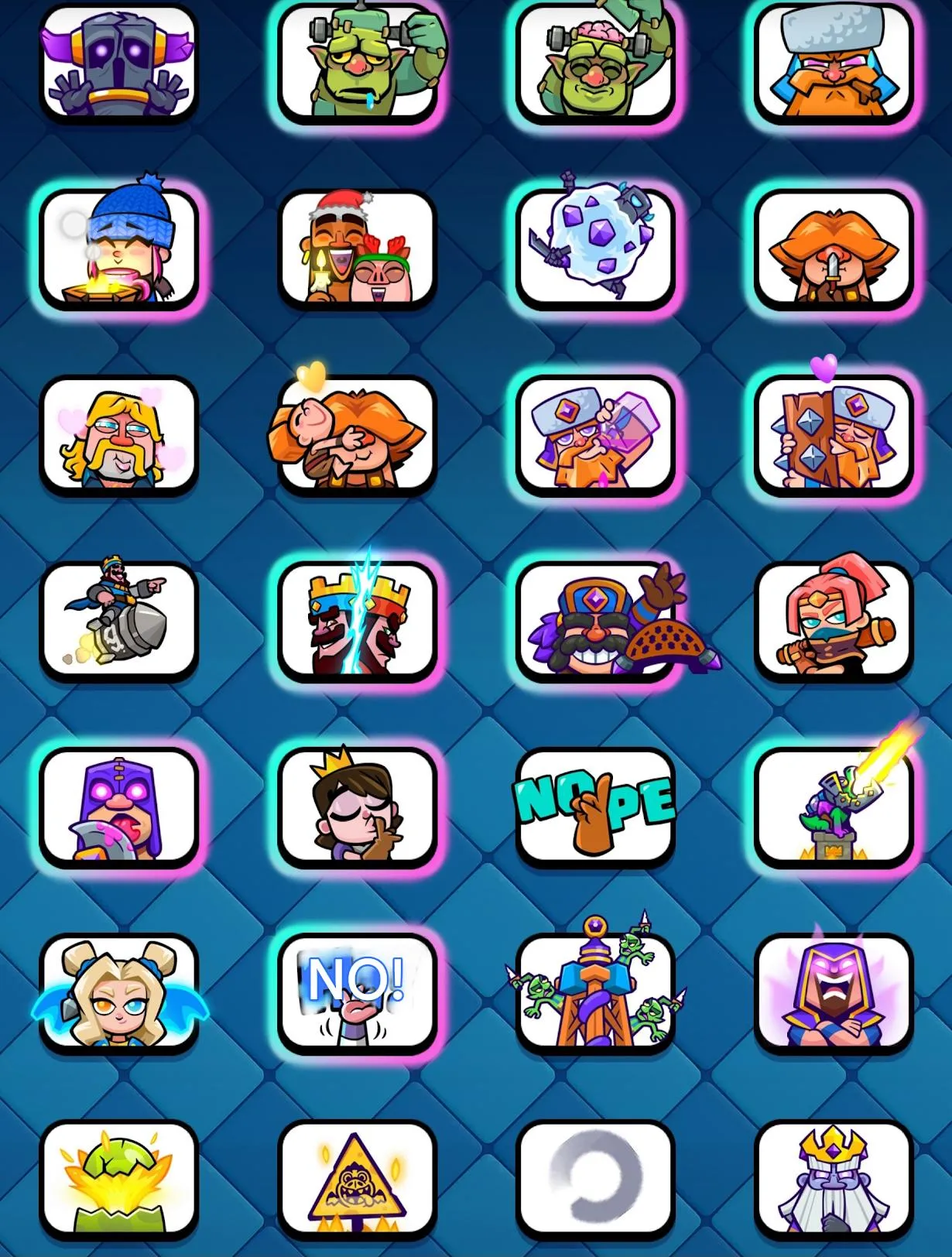CR683 10000 cups 22 Evolutions 21 Legendary 121 cards King 61 Arena 25 15 level deck 103 emotes 12 tower skins rich collection
